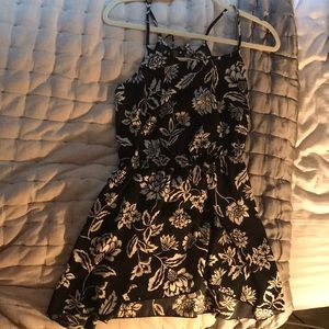 Black and white floral dress